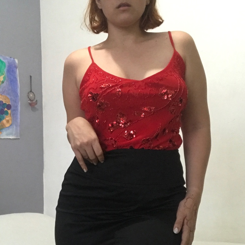 Lapis Sequins Top